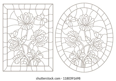 Butterfly and flower stained glass art vector art graphics