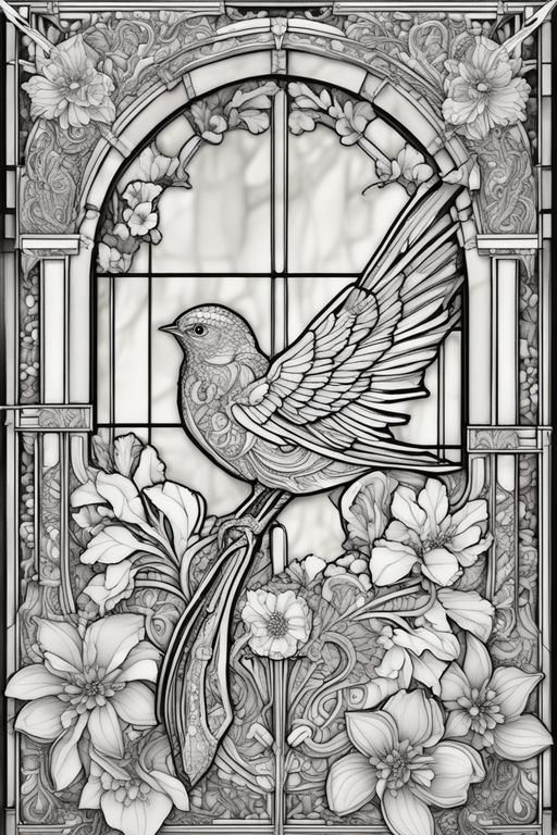 With stained glass