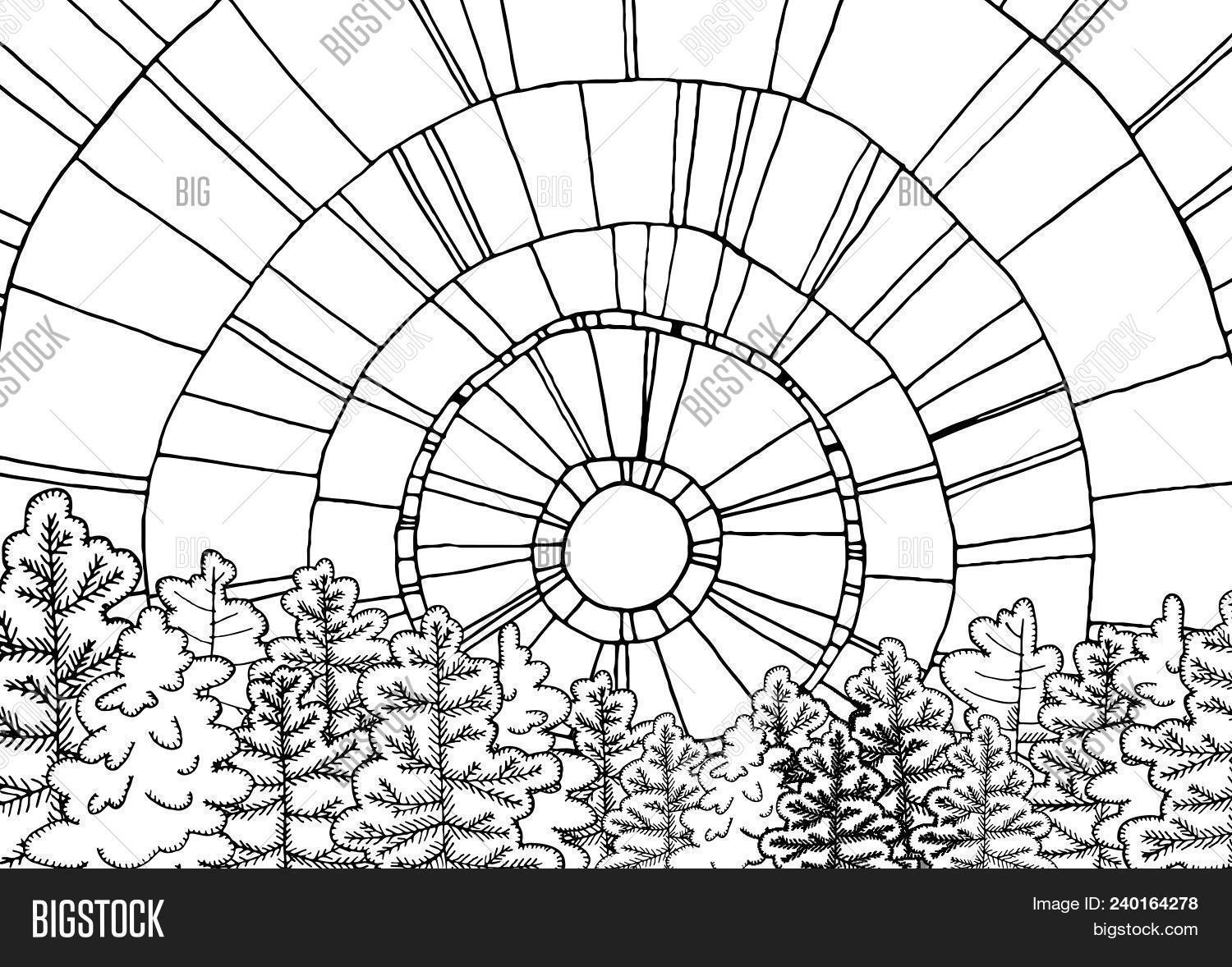 Winter line art vector photo free trial bigstock