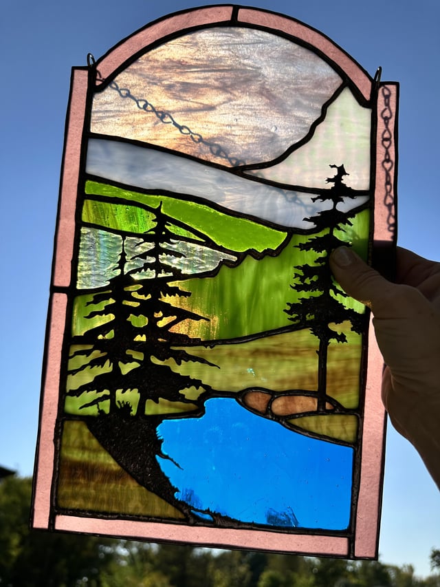 Major nature vibes with this custom landscape panel i just finished ððµâ rstainedglass