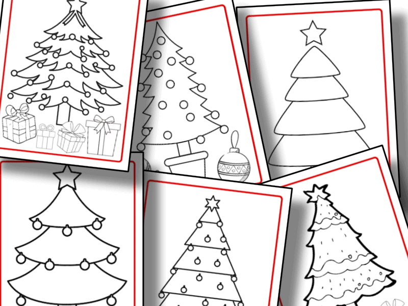 Christmas tree coloring pages
