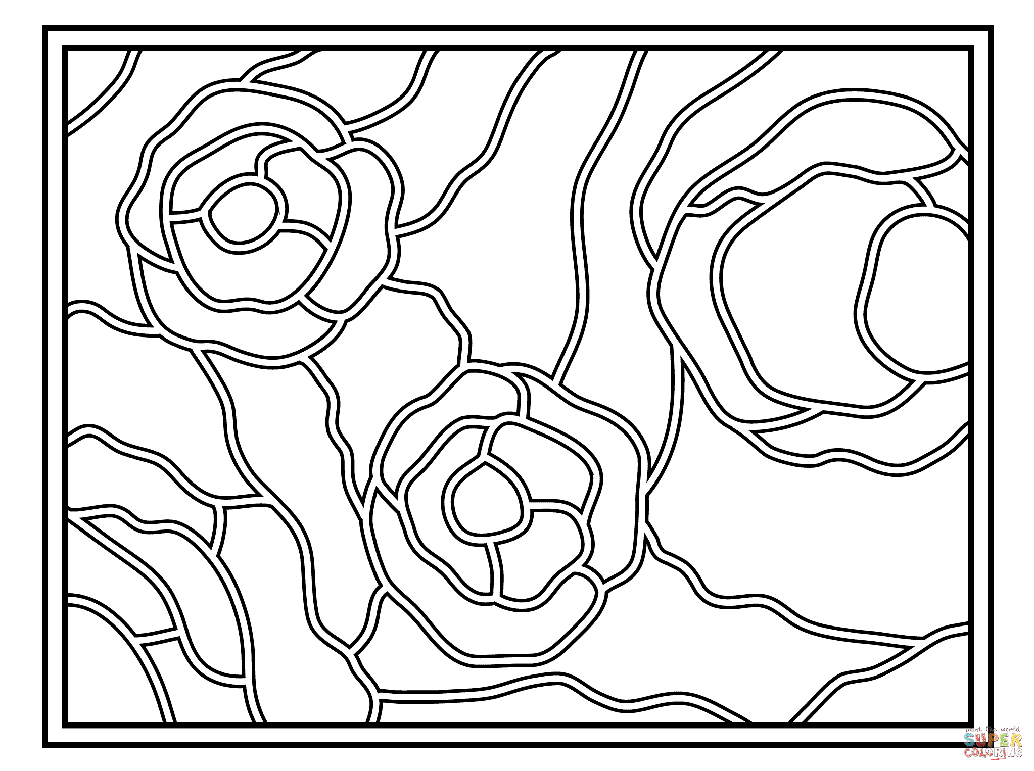 Starry night stained glass coloring page free printable coloring pages