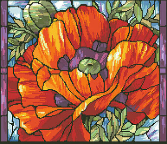 Kooler design studio stained glass poppies