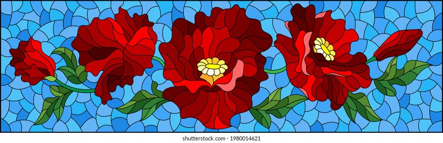 Poppy stained glass images stock photos d objects vectors