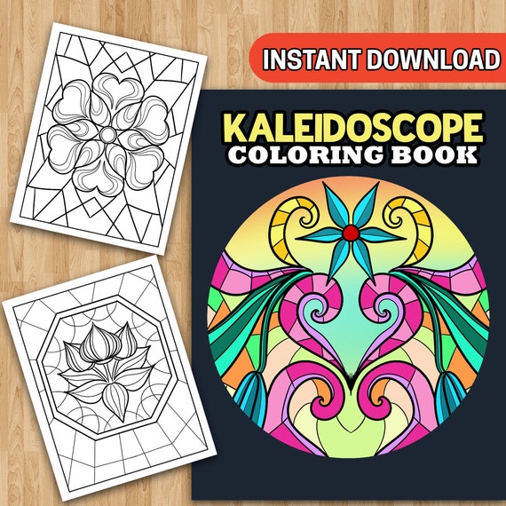 Best value kaleidoscope coloring pages stained glass