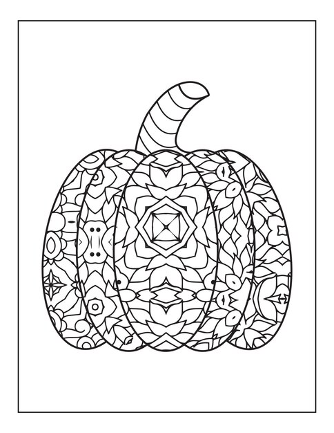 Premium vector halloween pumpkin coloring page