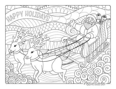 Free christmas coloring pages for kids adults