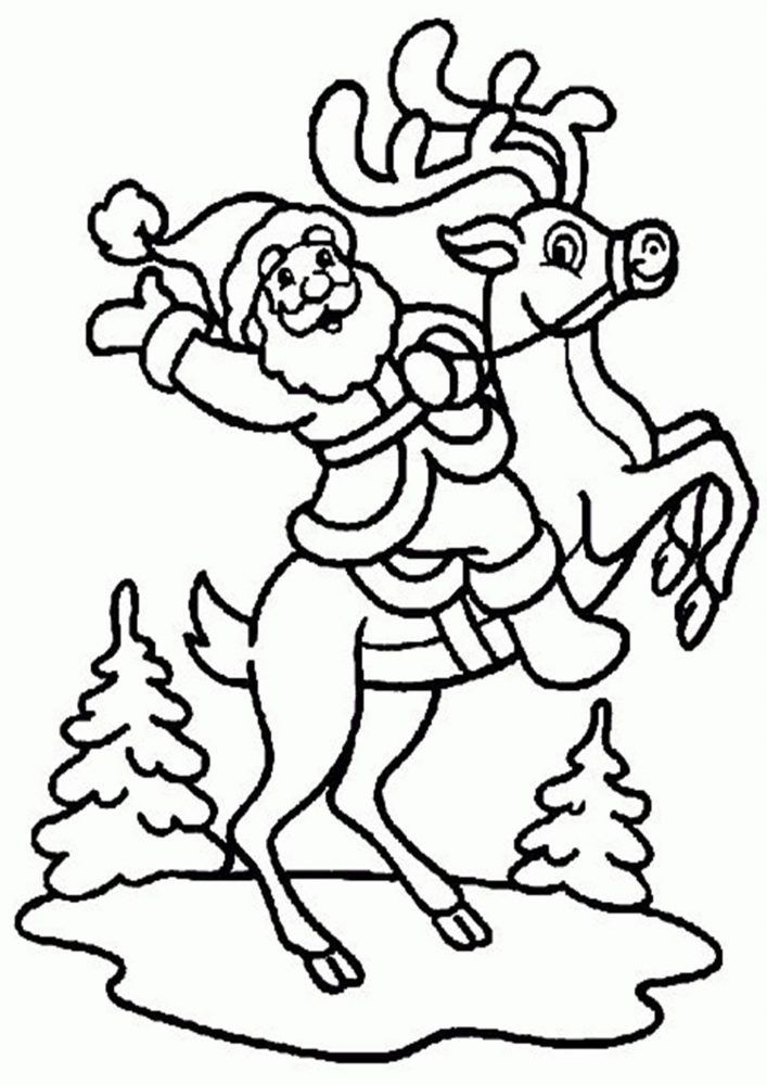 Free printable reindeer coloring pages coloring pages santa coloring pages easy christmas drawings