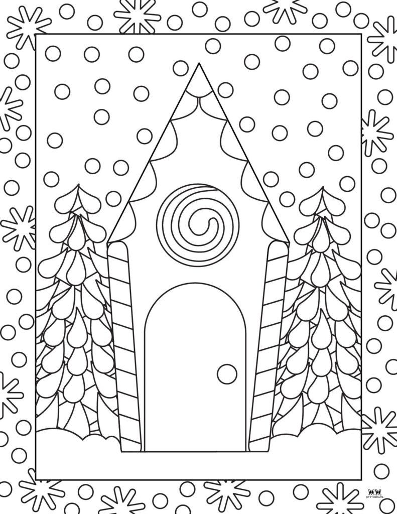 Gingerbread house coloring pages