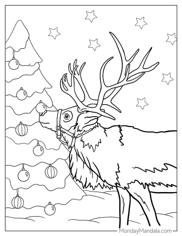 Christmas coloring pages free pdf printables