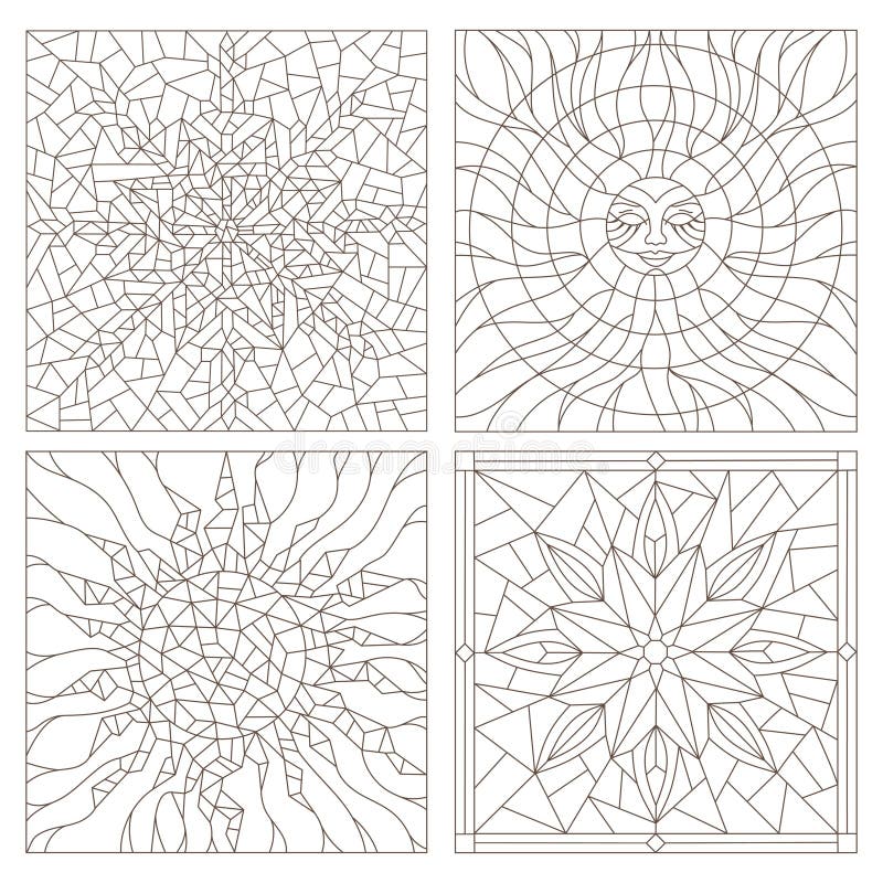 Stained glass snowflake stock illustrations â stained glass snowflake stock illustrations vectors clipart
