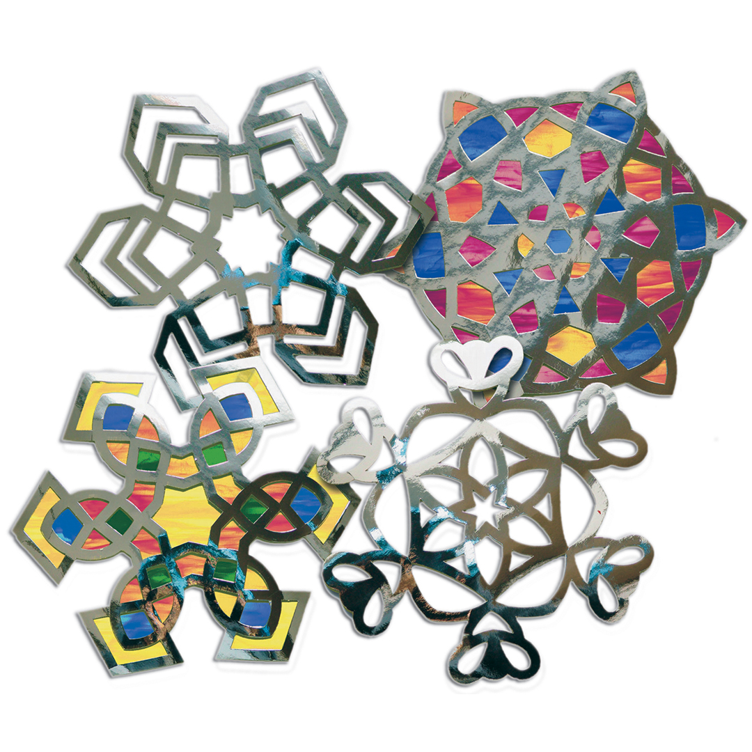 Snowflake stained glass frames â