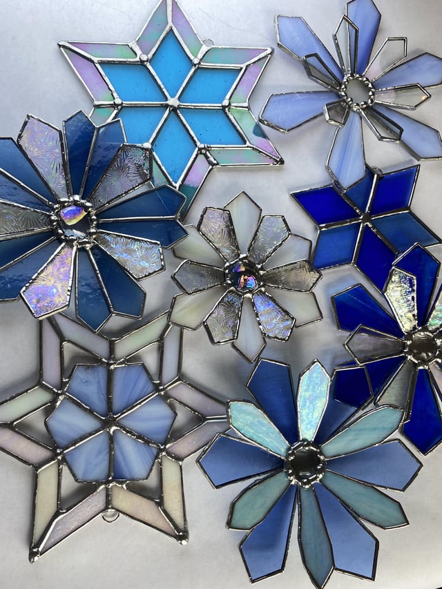 Winter snowflakes rstainedglass