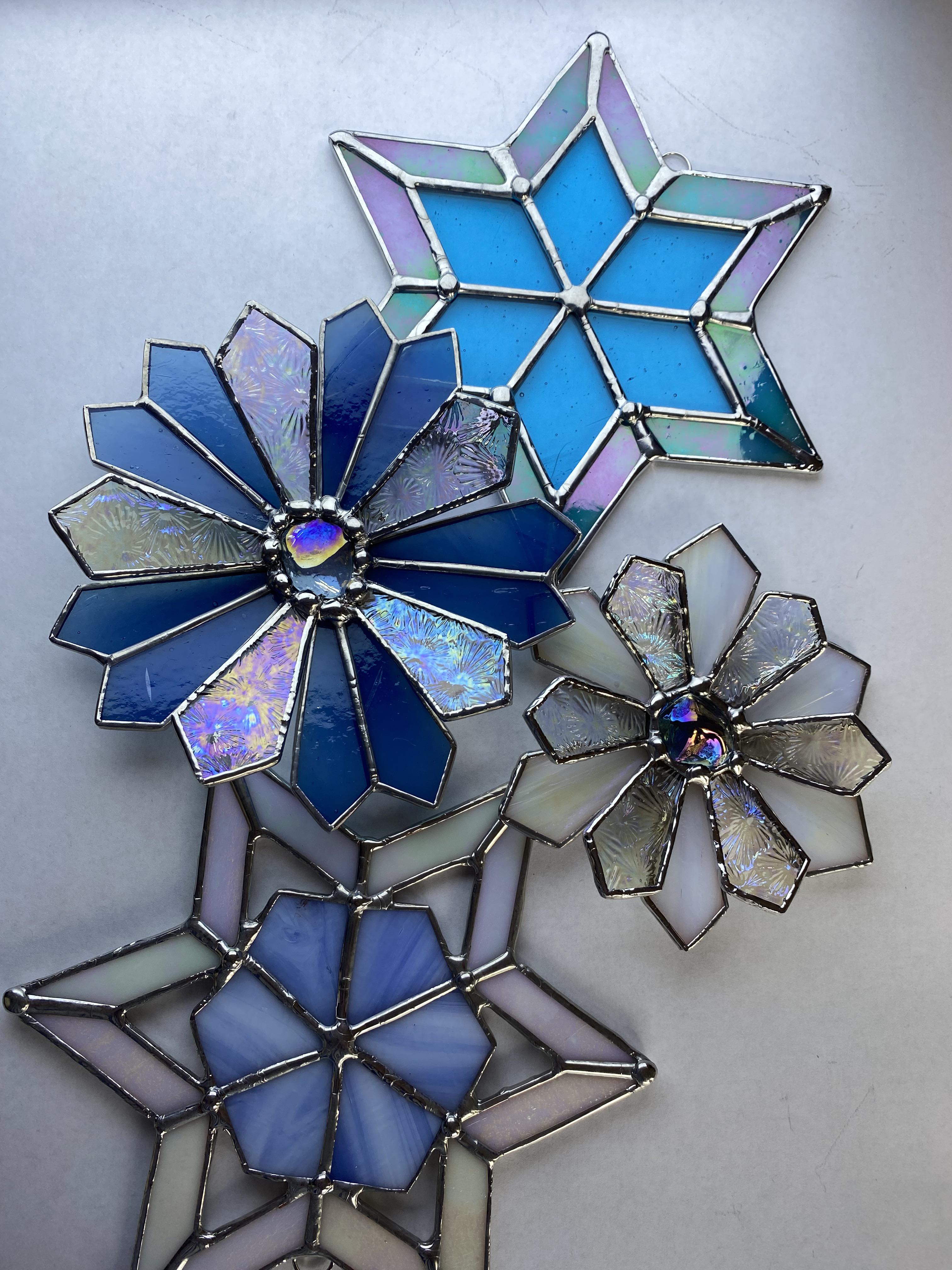 Winter snowflakes rstainedglass