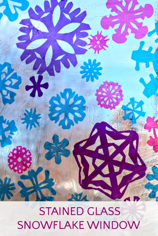 Snowflake stained glass window project