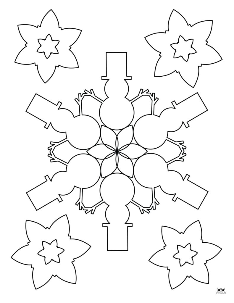 Snowflake coloring pages