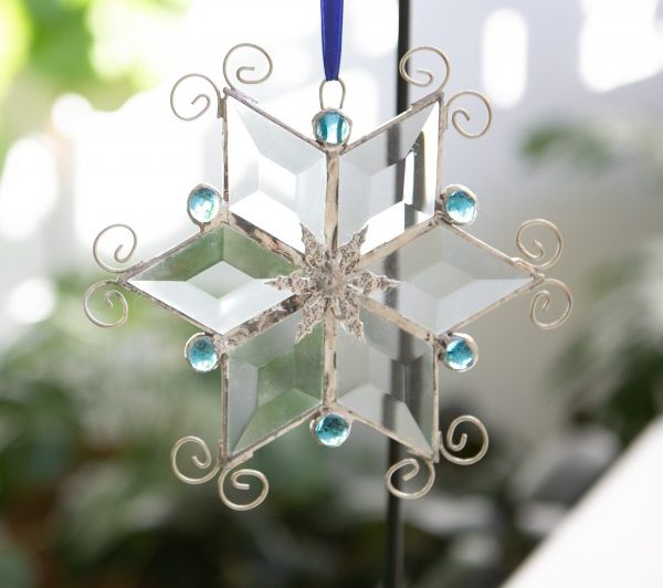 Beautiful beveled glass forever snowfakes