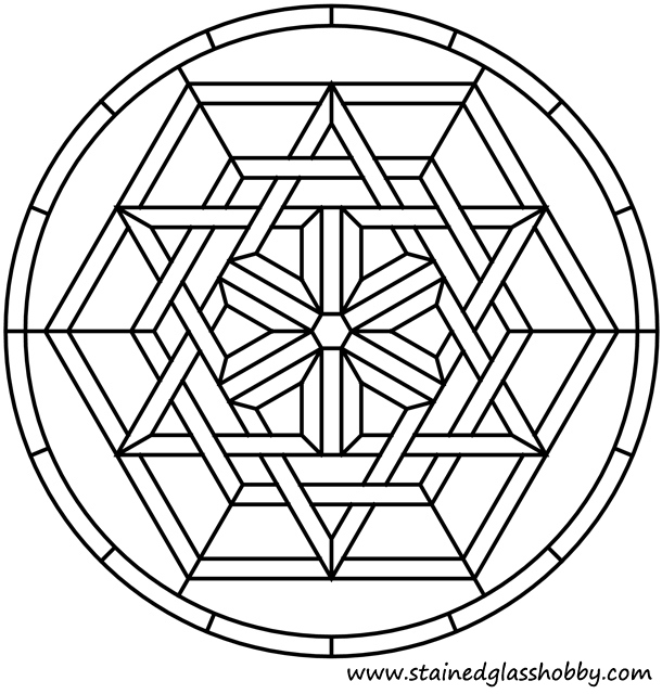 Free stained glass celtic round panel pattern