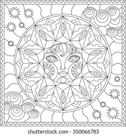 Stained glass black white over royalty