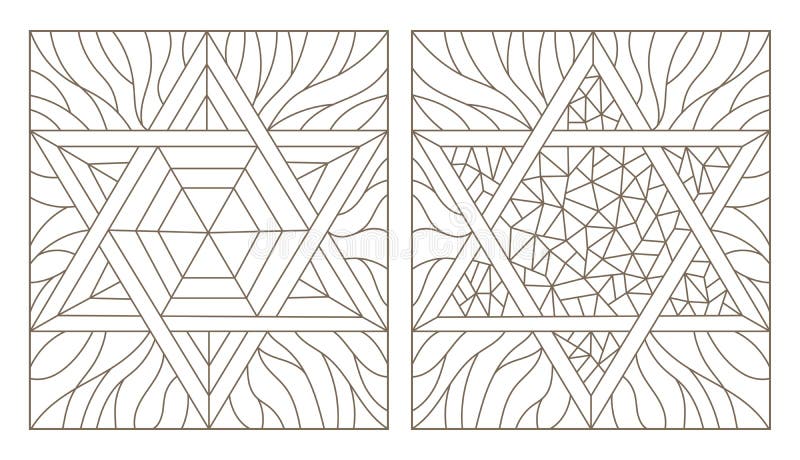 Star david stained glass stock illustrations â star david stained glass stock illustrations vectors clipart