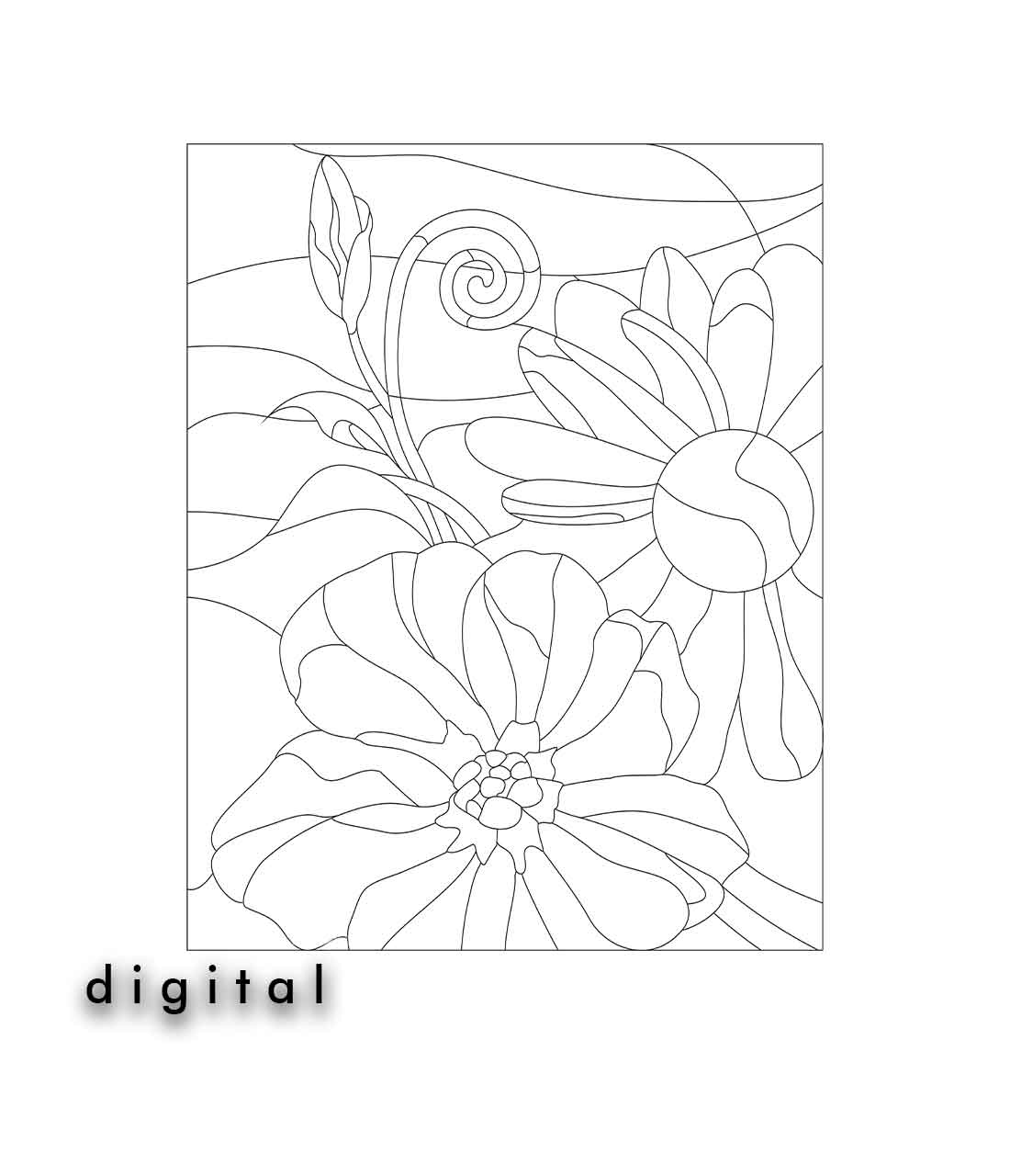 Flowers and sky stained glass pattern â stained glass patterns suncatchers