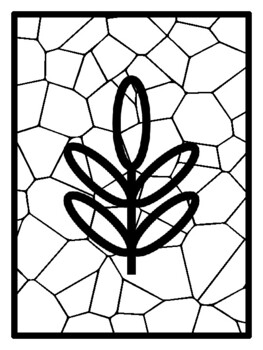 Flowers and leaves mosaic colorg pages worksheet by swati sharma