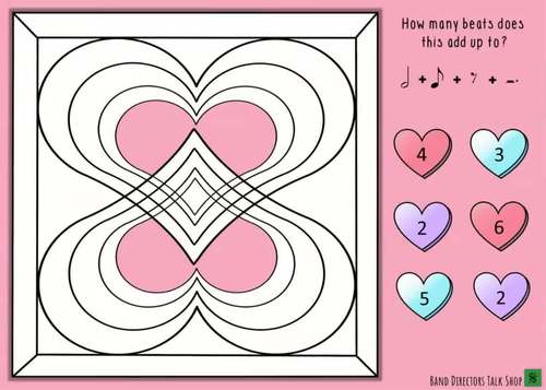 Valentines day music coloring pages