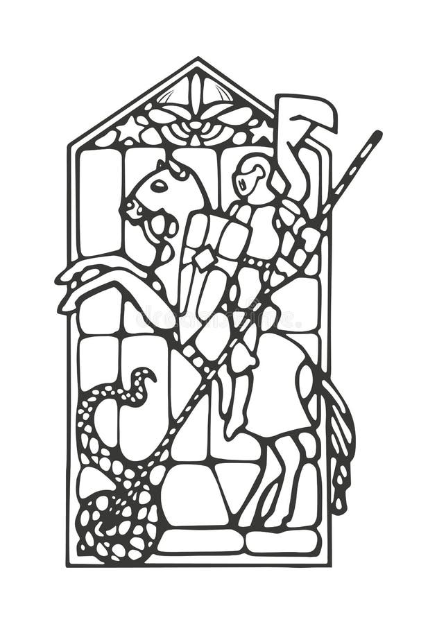 Knight stained glass stock illustrations â knight stained glass stock illustrations vectors clipart