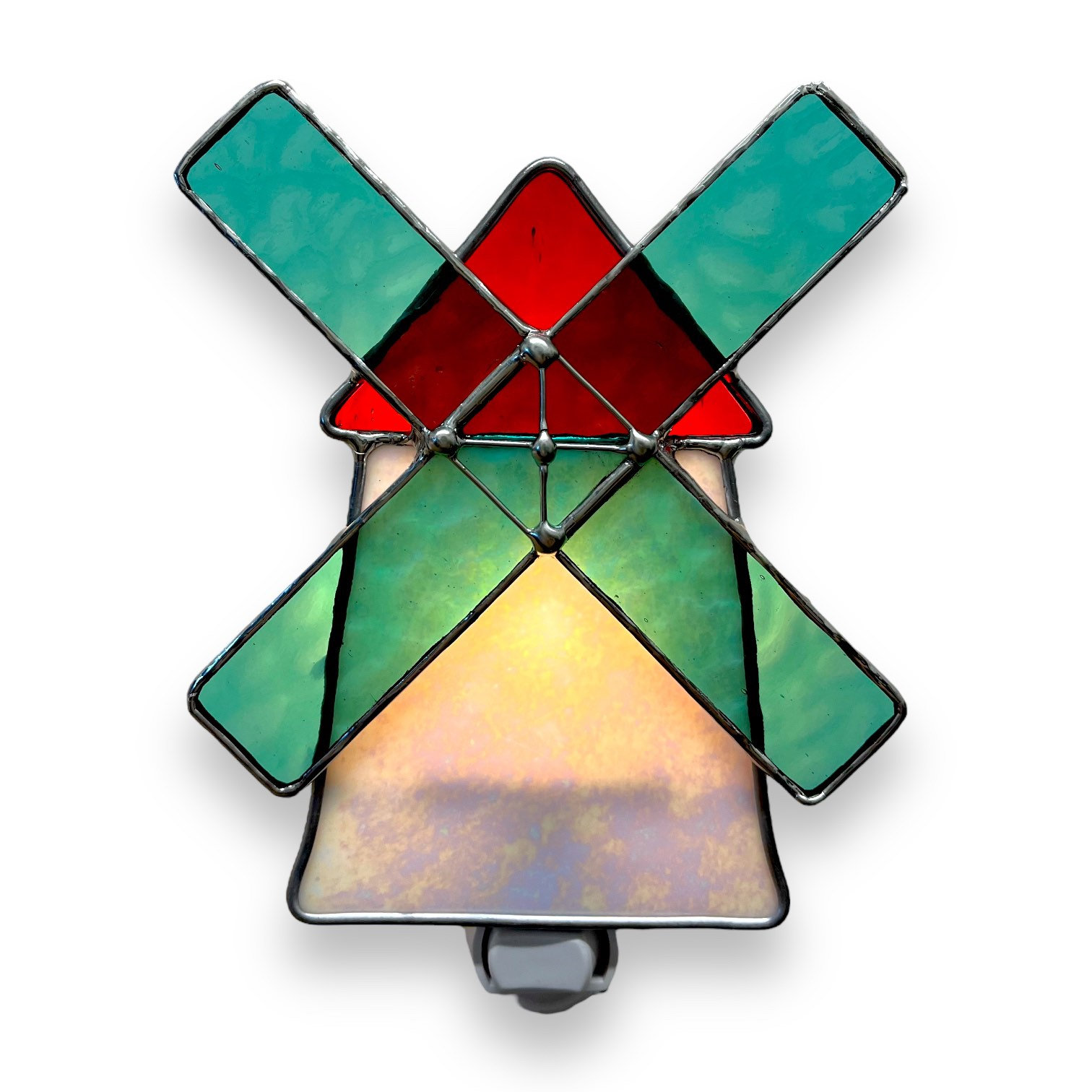 Windmill stain glass