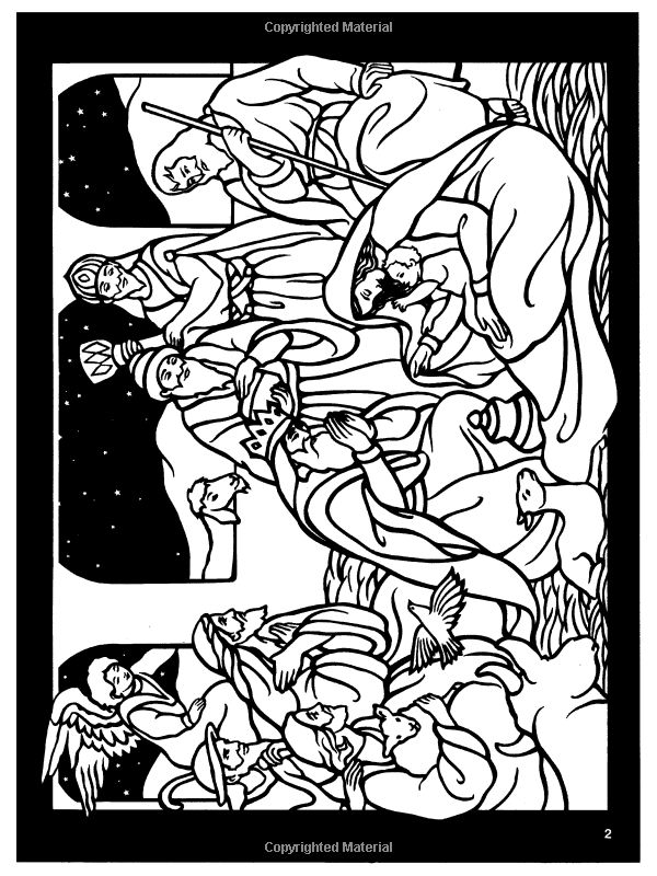 The life of jesus stained glass loring book dover stained glass loring book amazon marty noble â loring pages winter loring books lor