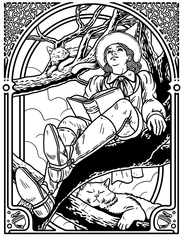 A couple of sample pages from my witch