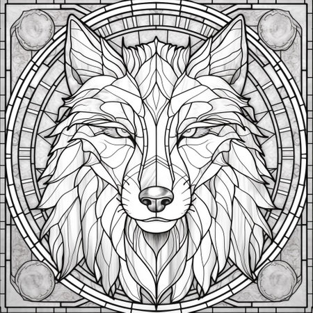 Wolf coloring pages stock photos and images