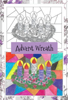 Stained glass advent wreath acts of love by creating catholic resources