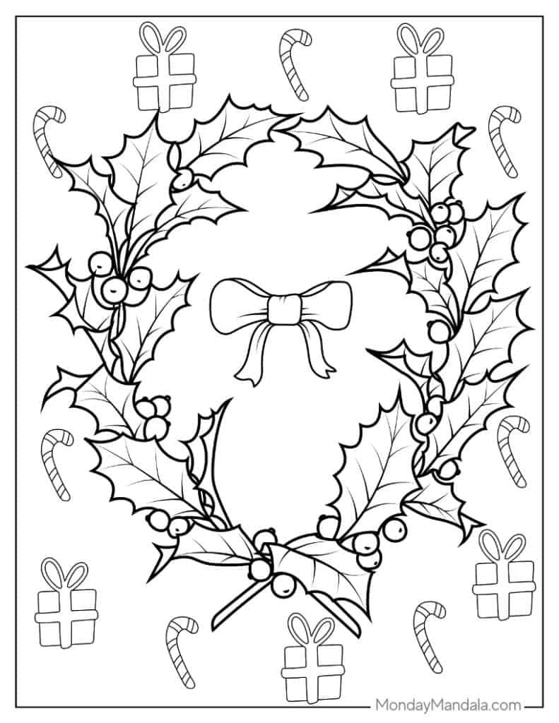 Christmas coloring pages free pdf printables