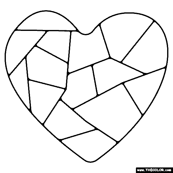 Valentines day online coloring pages