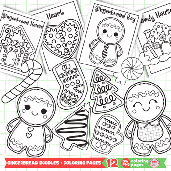 Gingerbread outline clipart