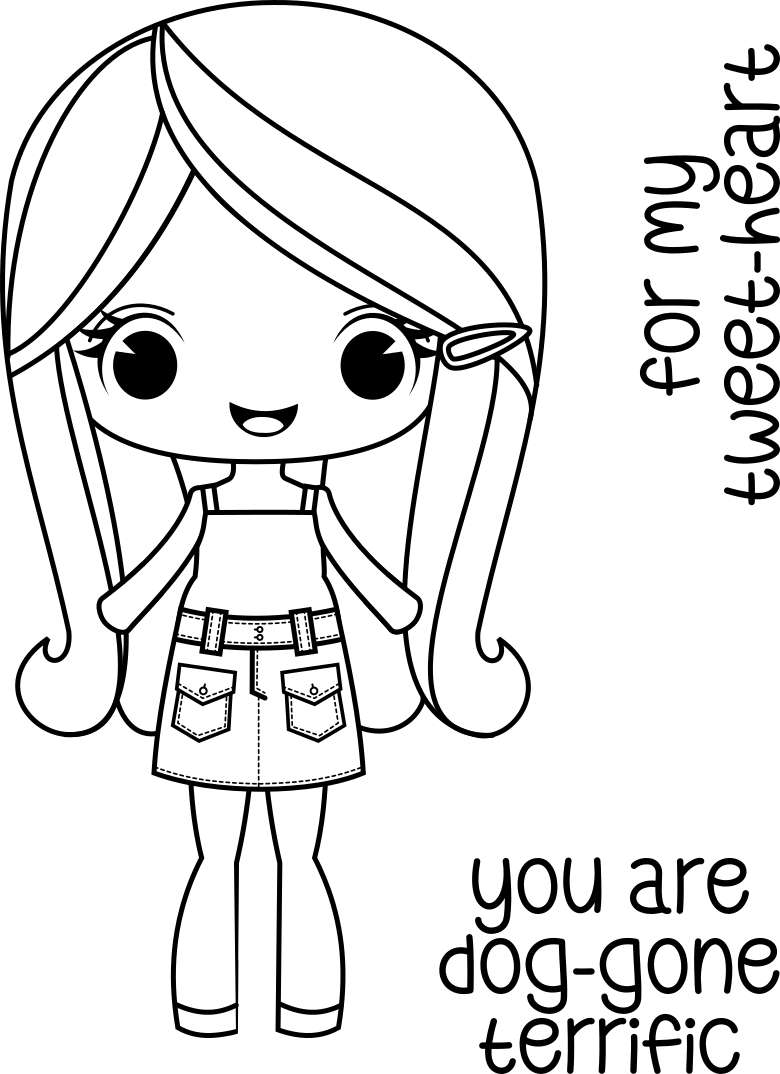 Melanie stamp outline set