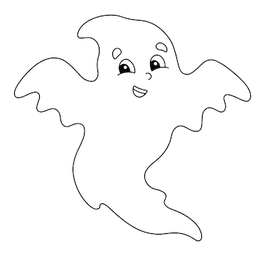 Premium vector coloring page for kids digital stamp cartoon style character