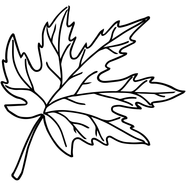 Maple leaf outline stamp