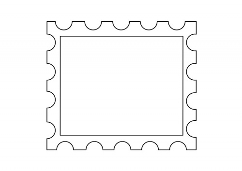 Coloring page postage stamp