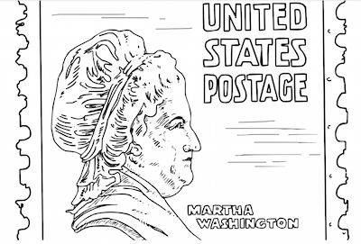 Alexander hamilton united states postage stamp coloring page