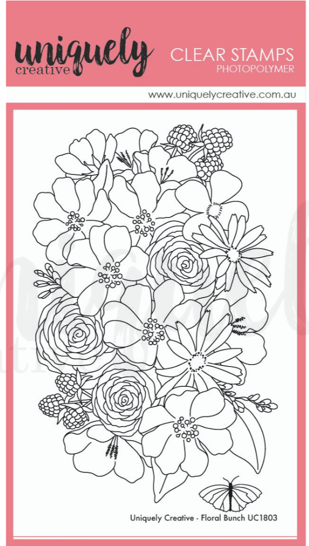 Uc floral bunch photopolymer stamp set â hobby hoppers