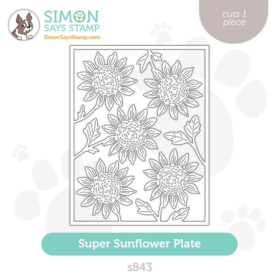 Simon says stamp super sunflower plate wafer die s just a note
