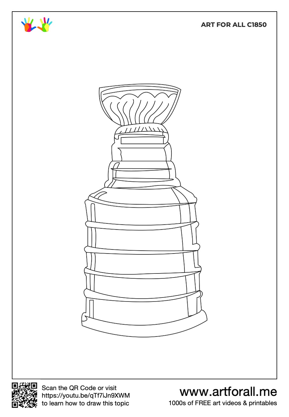How to draw stanley cup
