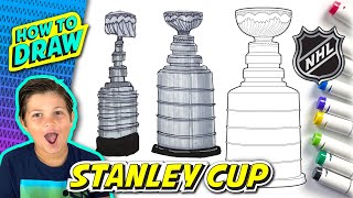 How to draw stanley cup easy fun siple nhl