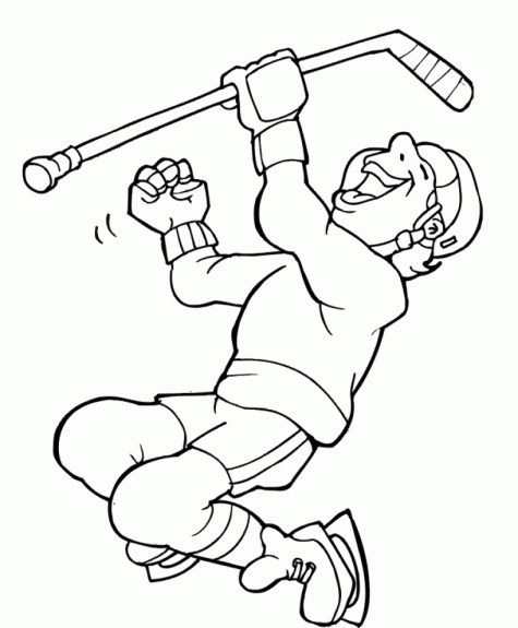 Free printable hockey coloring pages