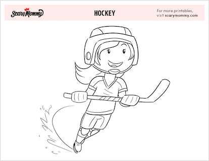 Check yourself there are no penalties on these hockey coloring pages