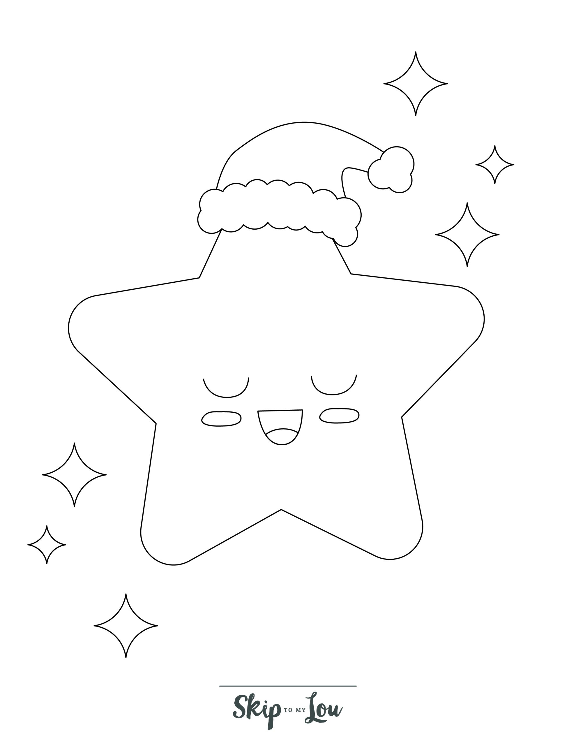 Free printable star coloring pages