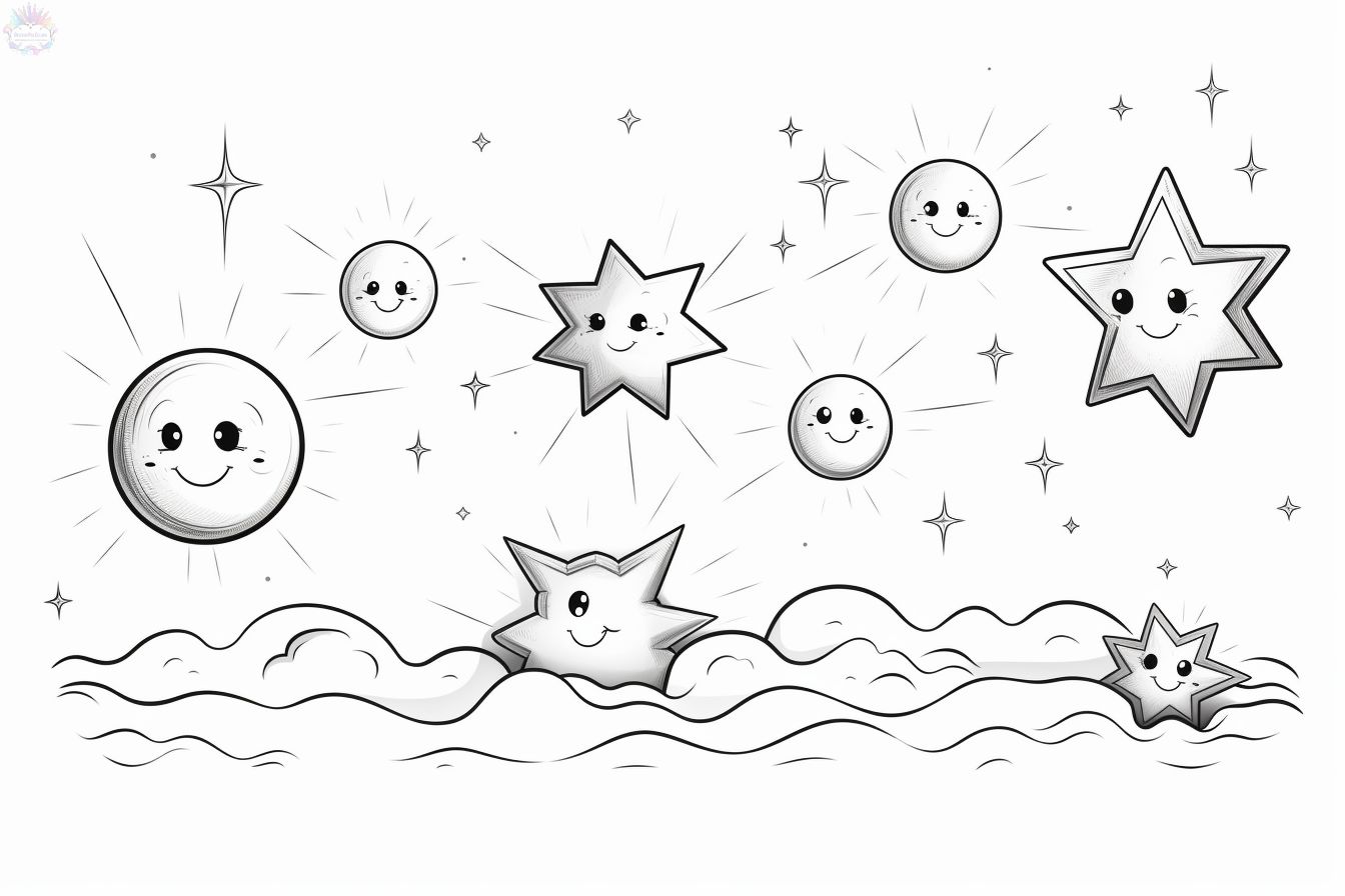 Star coloring pages