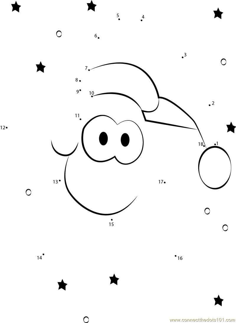 Christmas star dot to dot printable worksheet